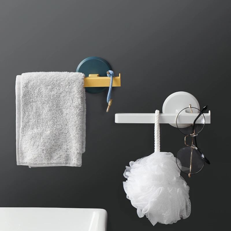Hand Towel Racks For Bathroom Kitchen Wall Mounted Freestanding Plastic Towel Hanger Bar Hanging Hook Shelf Organizer