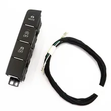 SCJYRXS Original Driver Master Start Stop Anti-slide Multi-Mode Switch Button+Cable Harnes For Passat B7 B8 3G CC 3GD 927 137 A hand brake button auto holder esp engine start stop switch for vw passat b7 passat cc 3ad927137b 3ad 927 137 b