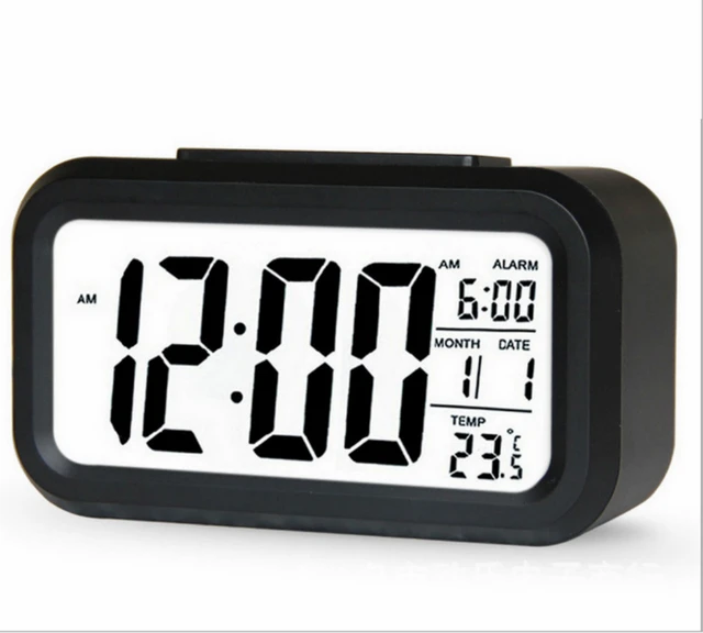 Reloj despertador Digital LED con retroiluminación, despertador silencioso,  Calendario Electrónico de escritorio, relojes de mesa, gran oferta -  AliExpress
