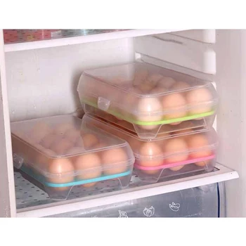 

Kitchen Egg Storage Box 15 Grid Egg Box Food Container Organizer Boxes for Storage Double Layer Multifunctional Egg Crisper
