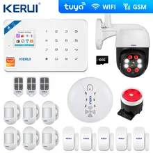 KERUI Tuya W181 WIFI GSM Hause Einbrecher Sicherheit Alarm System Wireless 2MP Kamera GSM Alarm System