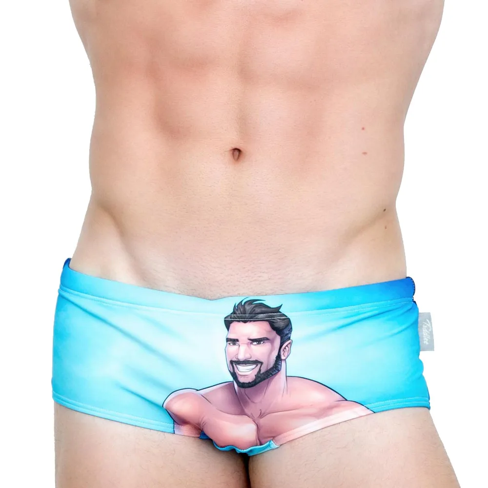 

Push Up Pad Men's Swim Briefs 3D print Bikini Swimwear Gay Men Swimming Trunks Surf Beach Wear Sexy Swimsuit Man Shorts P