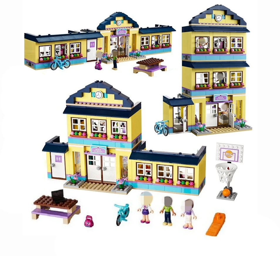 

10166 Compatible Legoinglys Friends Heartlake High Performance School Stephanie Building Block Model DIY Toys For Children