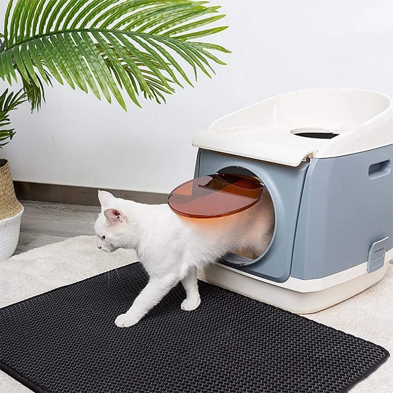 Коврик для кошачьего туалета Водонепроницаемый EVA двойной слой для сбора кошачьего туалета складной коврик для домашних животных внутренний портативный коврик для домашних животных