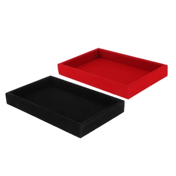

2x/Pack Stackable Jewelry Display Trays Rings Watch Showcase Holder Organizers