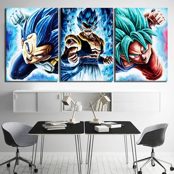

5D DIY Embroidery Diamond Picture Anime Home Decor 3 Pcs Painting Dragon Ball Full Round Drill Handmade Cross Stitch Wall Art