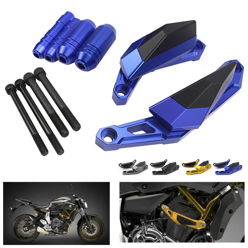 Blau Motorrad Kühler Schutz Gitter Abdeckung Für MT-07 FZ-07 2014-2018