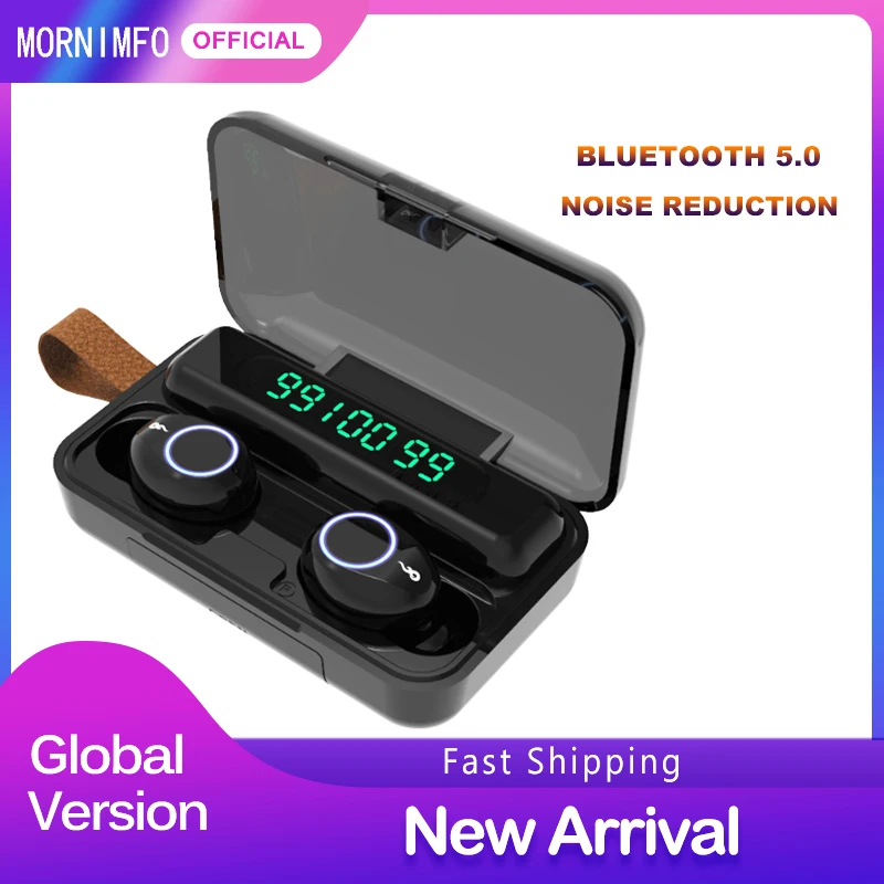 

New Bluetooth Earbuds V5.0 TWS 9D Noise Cancelling LED Display HiFi Stereo Sound With 2000mAh Charging Box Wireless Earphones