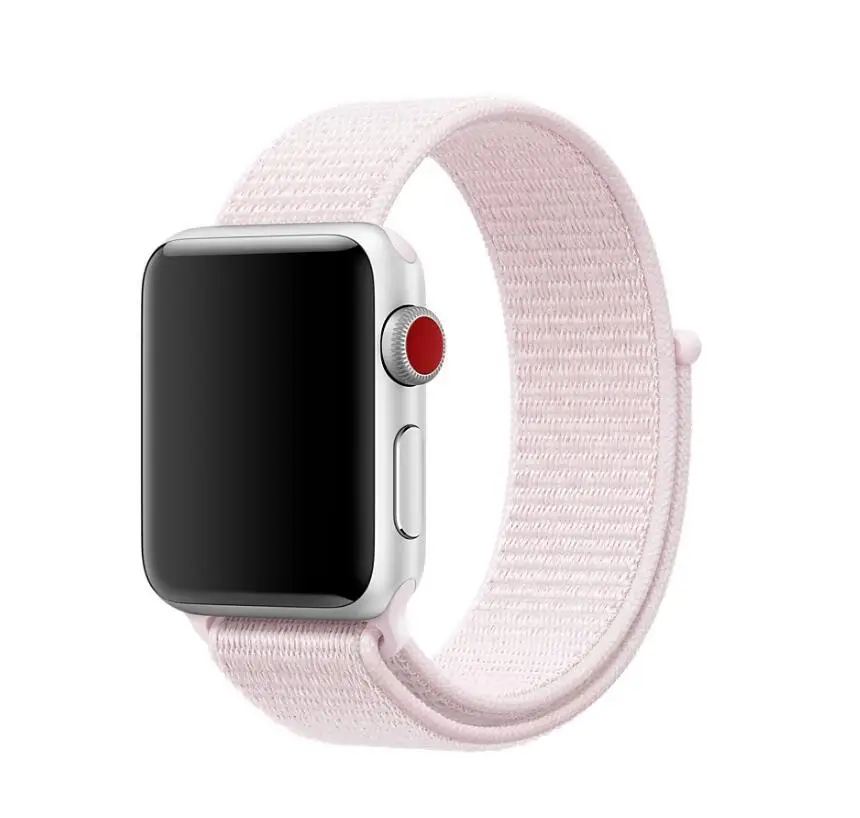 Ремешок для наручных часов Apple Watch 4 5 3/2/1 38 мм 42 мм 62new цветовый нейлоновый из мягкой дышащей ткани сменный ремешок петли для наручных часов iwatch серии 4 40 мм 44 мм - Band Color: 1ZZF