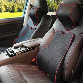 

Universal Car Seat Pillows 3D Memory Foam Warm Car Head Neck Pillow Car Seat Cushion Soft Lumbar Back Support Auto Accessories