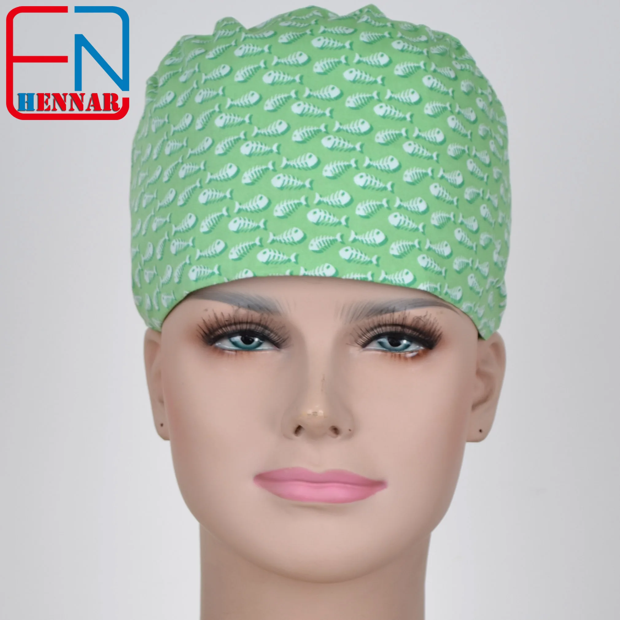 Матинбренд один размер Регулируемая хирургическая шапка для длинных волос доктора и медсестры хлопок - Цвет: Прозрачный