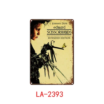 

Edward Scissorhands - Plaque Metal Vintage Movie Metal Tin Sign Wall Decor for Bar Pub Club Man Cave Iron Painting