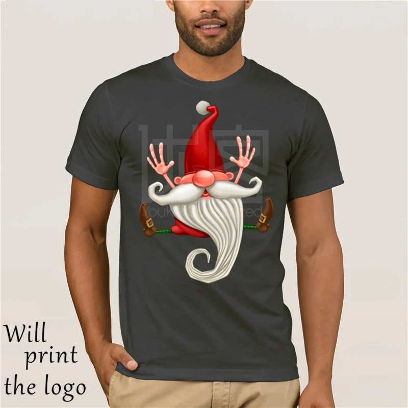 Degli Uomini di Design divertenti T-Shirt del Ragazzo Del Cotone Magliette e camicette Magliette Di Natale Babbo natale di
