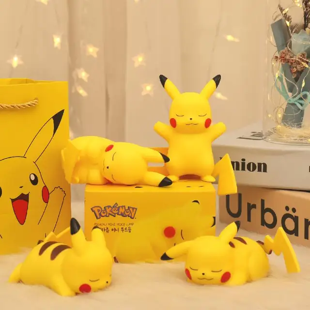 Pokemon  Pikachu Night Light Cartoon Soft Light Bedroom Bedside Night Light Ornaments Children's Luminous Toys Christmas Gifts 2