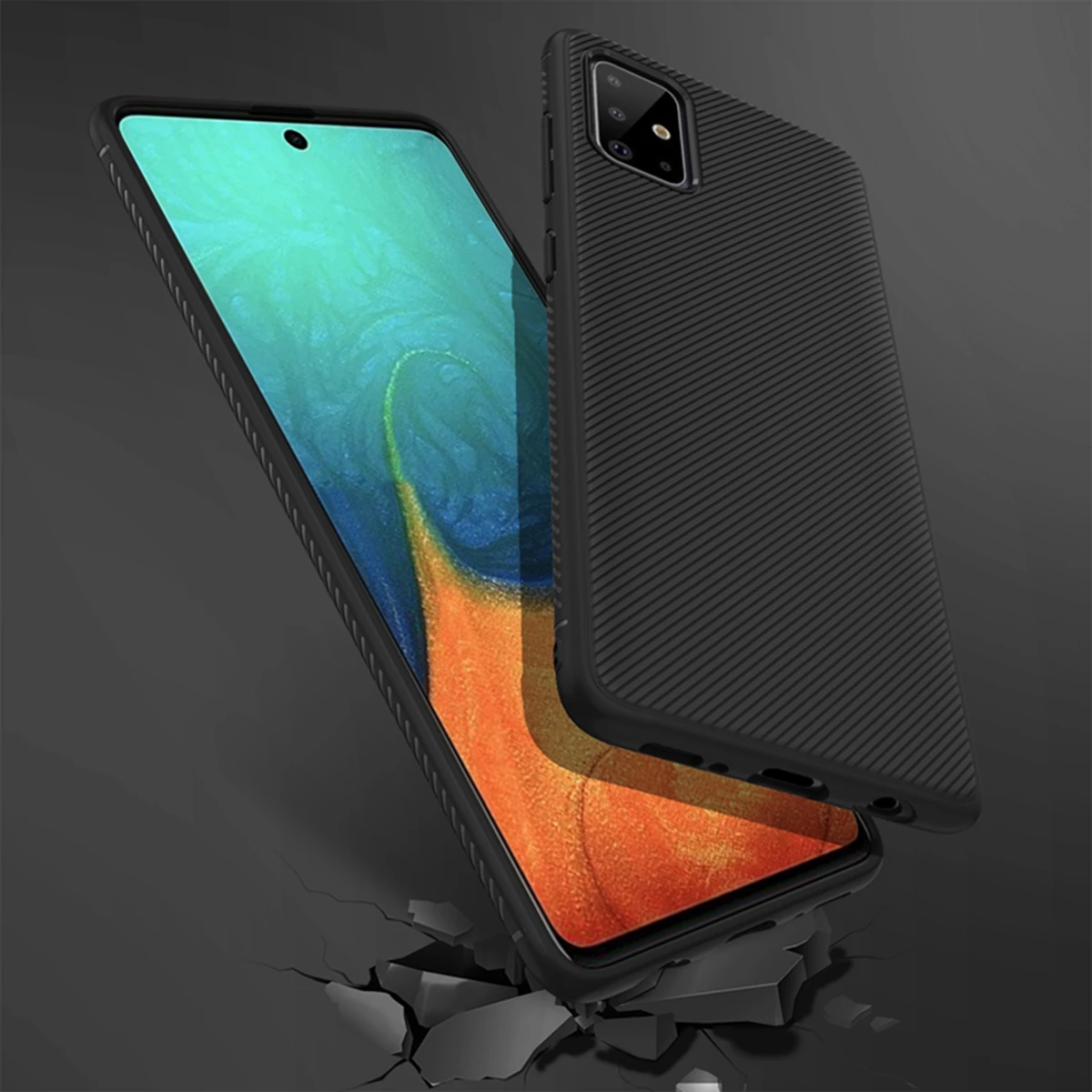 Для samsung Galaxy A71 Чехол Мягкий ТПУ защитный чехол Противоскользящий силиконовый чехол на заднюю панель для samsung A71 A51 чехол противоударный
