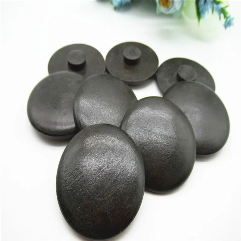 

10/20/30PCS 38mm Solid color dark brown vintage wooden buckle DIY wood button Sewing apparel accessories K79
