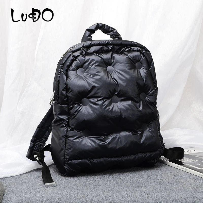 Winter Women jacket Space Pad Cotton Feather Down Bag Fashion space cotton air Backpack ladies Casual Large Capacity Sac