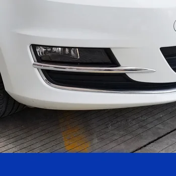 

ABS Chrome Front Fog Light Lamp Shade Cover Trim Bezel Molding Strip Sticker For VW Golf 7 MK7 2013 2014 2015 2015 2016 2017