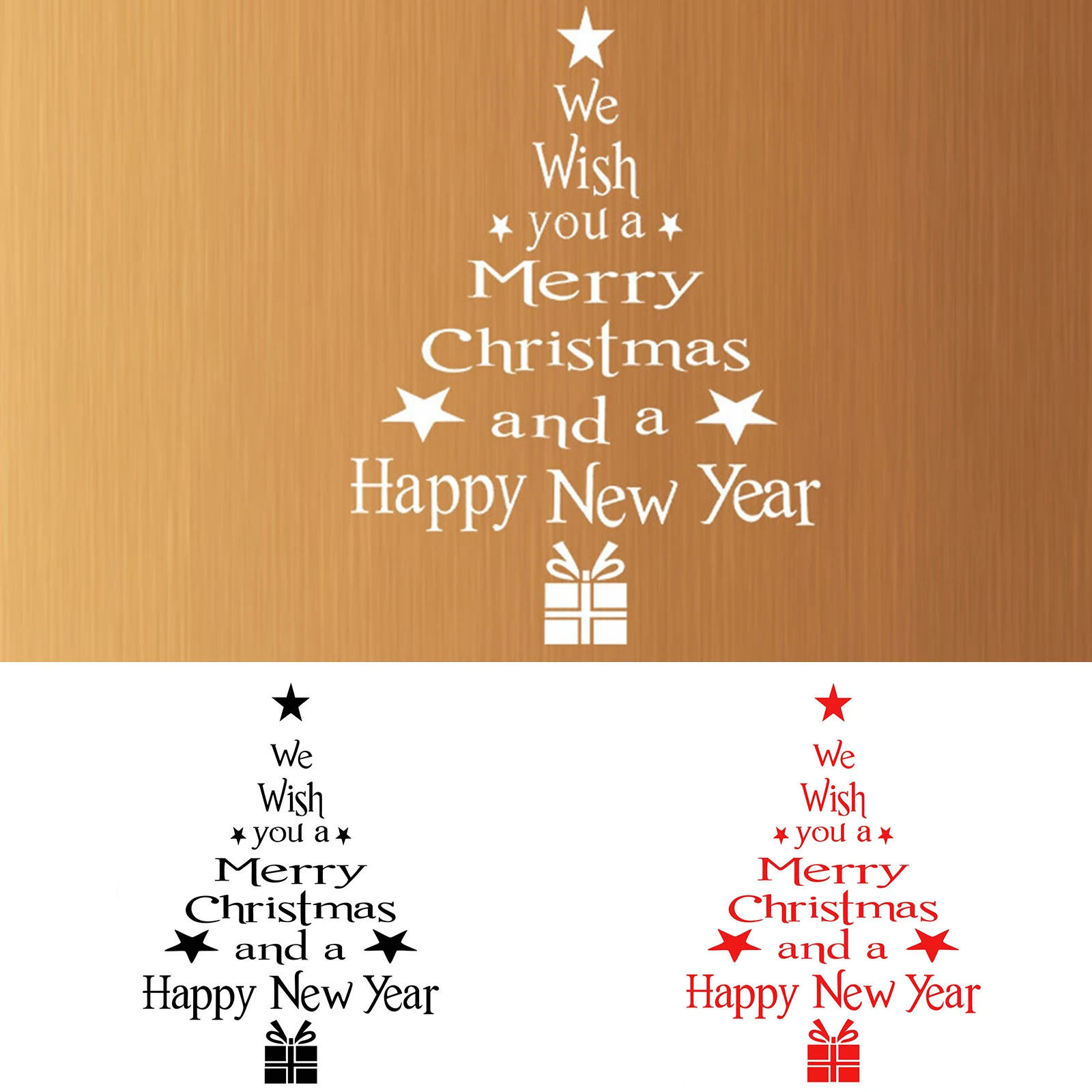 Christmas Tree Wall Stickers Letter Vinyl Decal Creative Sticker Removable Art Paper For Bedroom Living Room#50 | Дом и сад