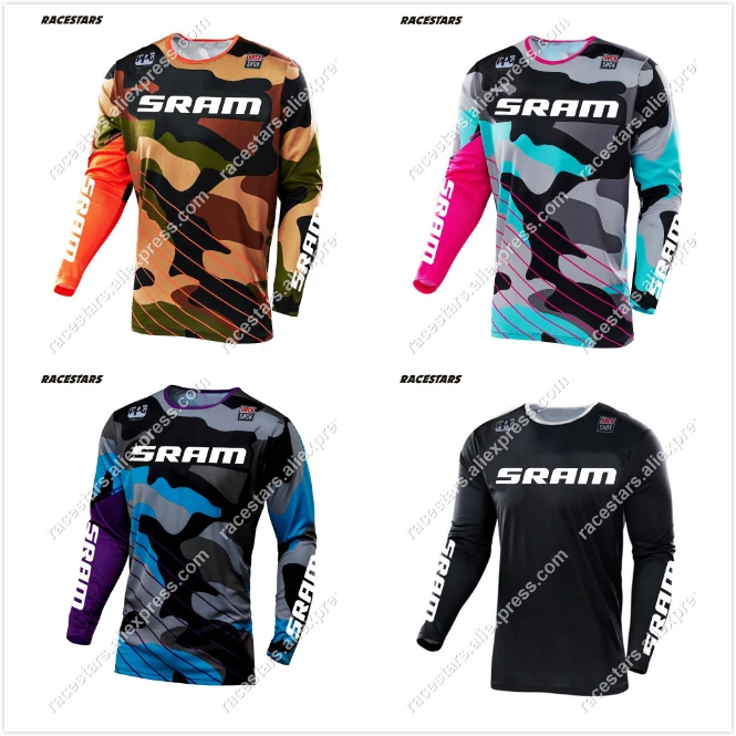 Moto Jersey MX MTB внедорожный SRAM Горный велосипед DH велосипедный мото Джерси Майо ciclismo moto cross Jersey spexcec camiseta