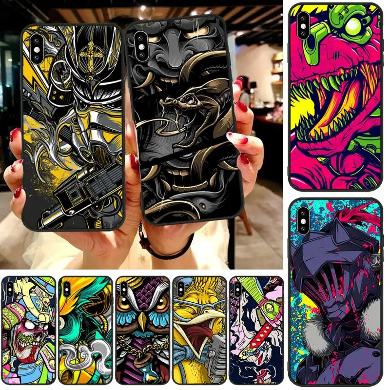 

FFboost Cartoon illustration case coque fundas for iphone 11 PRO MAX X XS XR 4S 5S 6S 7 8 PLUS SE 2020 cases cover