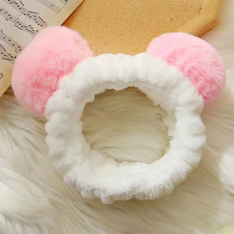 hair bow for ladies Headbands For Women Makeup Wash Face Hairbands Shower Head Wrap Girls Hair Accessories Cute Panda Ear Soft Fleece Head bands hairclips