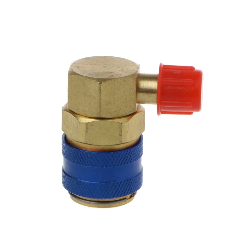 

1PC AC R134A Quick Connector Adapter Coupler Auto A/C Manifold Gauge Low/High HVAC With Colored Knobs Drop Shipping