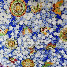 CF665 японский стиль Sakura набивная хлопковая ткань для кимоно, занавески на дверь, ткань для дома высокого качества