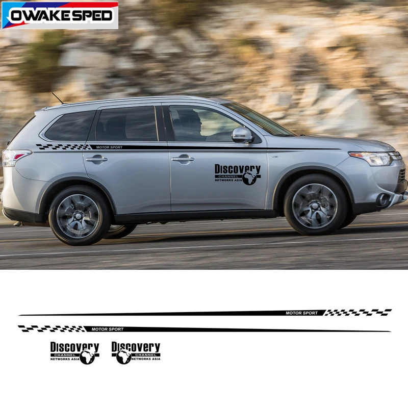 Виниловая наклейка на боковую дверь и талию для Mitsubishi Outlander EX|Наклейки