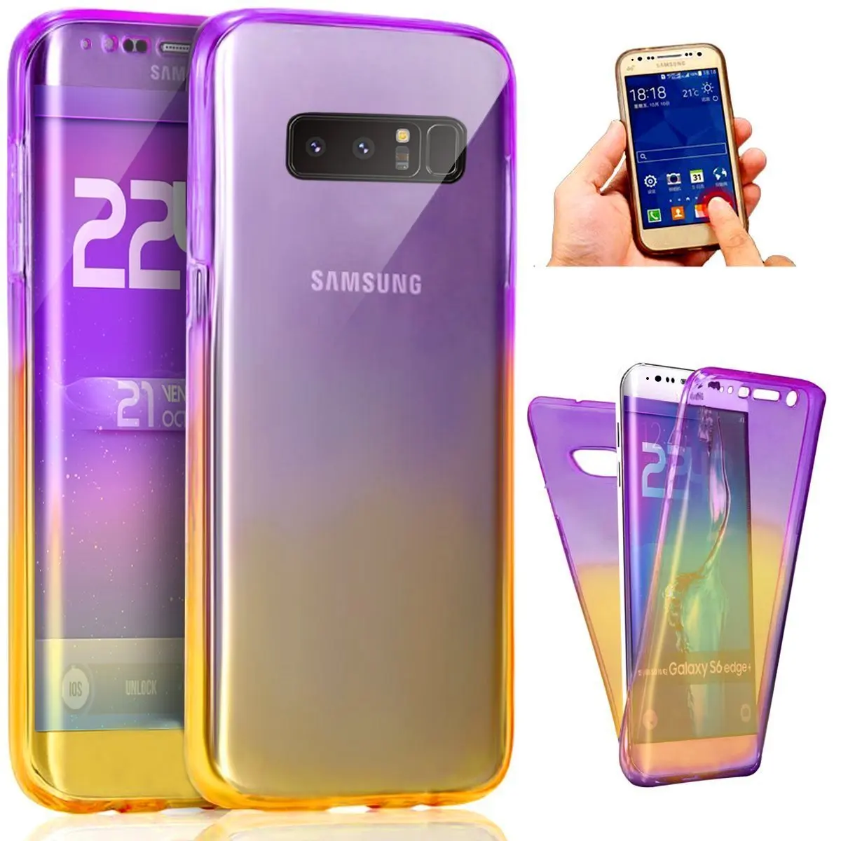 Для samsung Galaxy A70 A50S A50 A40 A30s A20e A10e A10 M10 роскошный градиентный прозрачный защитный