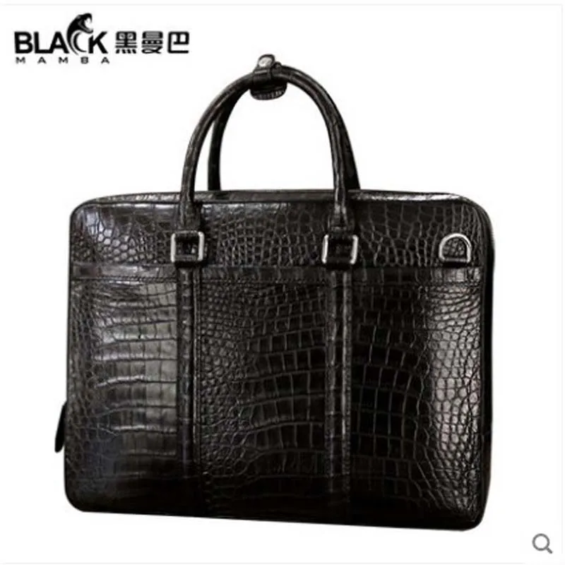 

heimanba New manual Crocodile skin belly bag business briefcase man's bag single shoulder bag men handbag