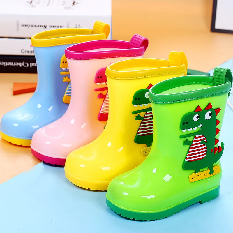 

Rain Boots Kids For Boys Girls Rain Boots Waterproof Baby Non-slip Rubber Water Shoes Children Rainboots Four Seasons Removable