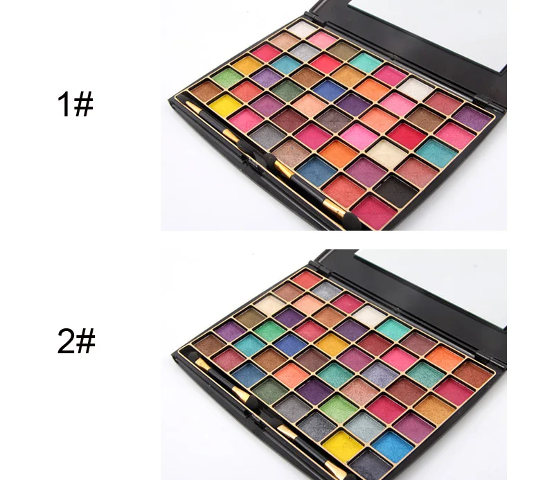 Makeup Palette 48 Colors Eyeshadow Palette Wet Matte Shimmer Glitter Pigmented 3D Eyeshadow Pallete Warm Smoky Colors Cosmetics