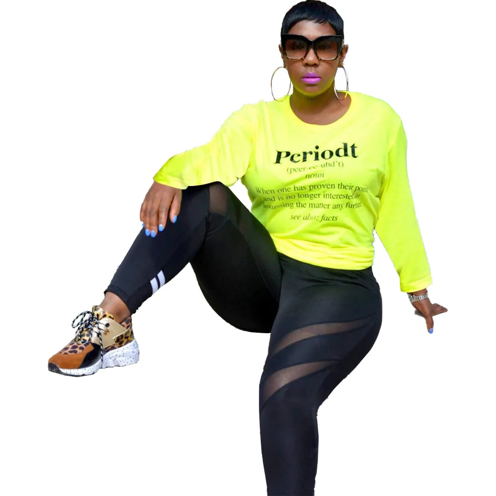 Новая стильная женская футболка с буквенным принтом Осенняя Женская сексуальная