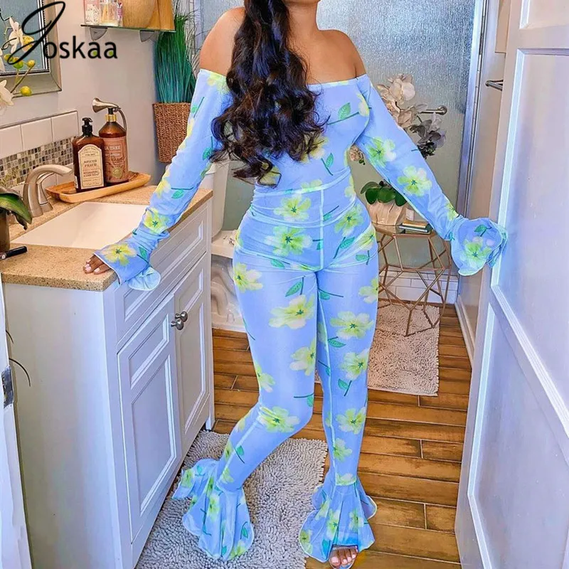 Joskaa Sexy Fashion Print Off Shoulder Backless Rompers Womens Jumpsuit Summer One Piece Outfits Long Sleeve Bodycon Jumpsuit Joskaa Sexy Fashion Print Off Shoulder Backless Rompers Womens Jumpsuit Summer One Piece Outfits Long Sleeve Bodycon Jumpsuit