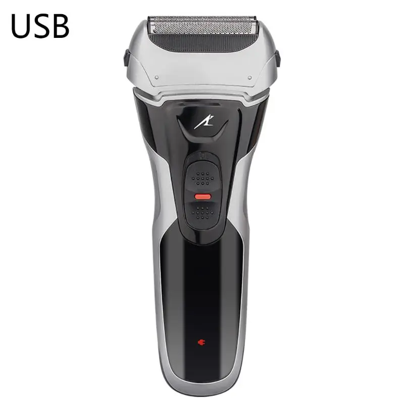 1 Набор мужская электробритва USB перезаряжаемая электрическая бритва триммер для сухой и влажной бороды
