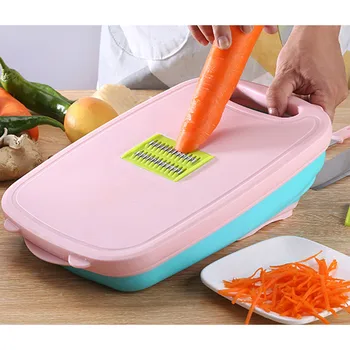 

9 In 1 Multifunctional Cutting Board Folding Drain Basket Cleaning Artifact Sink Potato Cutter Grater Plastic Cutting Board