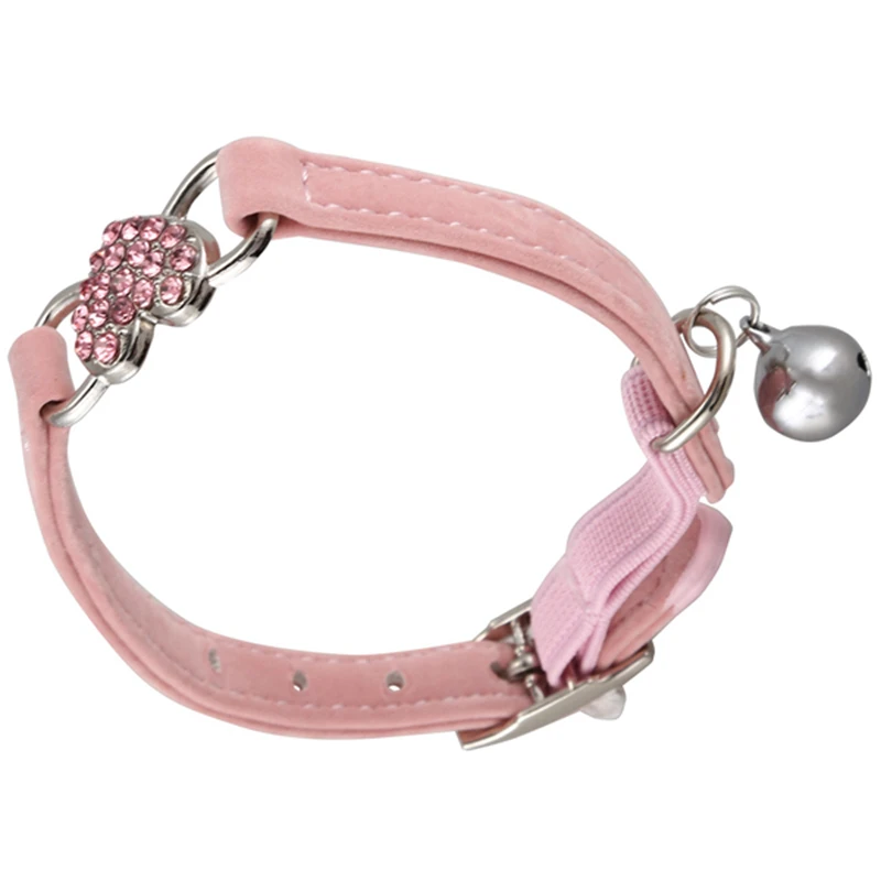 2x Heart Charm and Bell Cat Collar Safety Elastic Adjustable with Soft Velvet Collar Pet Product Small S Pink & Blue 2x Heart Charm and Bell Cat Collar Safety Elastic Adjustable with Soft Velvet Collar Pet Product Small S Pink & Blue