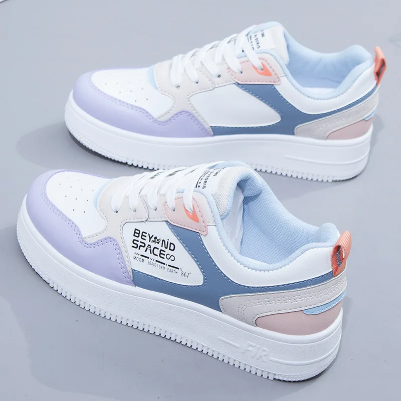 Nice White Shoes Leather Sneakers For Women Spring Casual Shoes Female