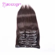 BUGUQI заколки для волос человеческие волосы для наращивания монгольские#2 Remy 16 до 26 дюймов 100 г волосы для наращивания