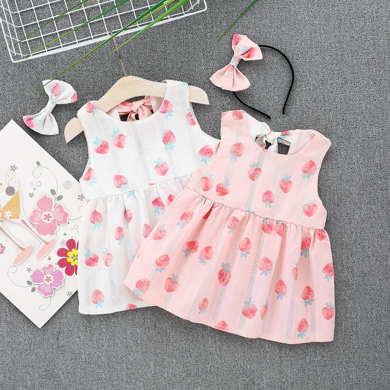 Платье для маленьких девочек стиль для малышей Детская одежда на возраст 1, 2, 3, лет, 0 для девочек летняя одежда для детей