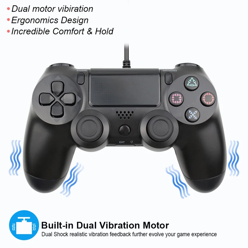 USB проводной джойстик для PS4 контроллер подходит для playstation 4 консоль для Dualshock 4 геймпад для PS3 консоль