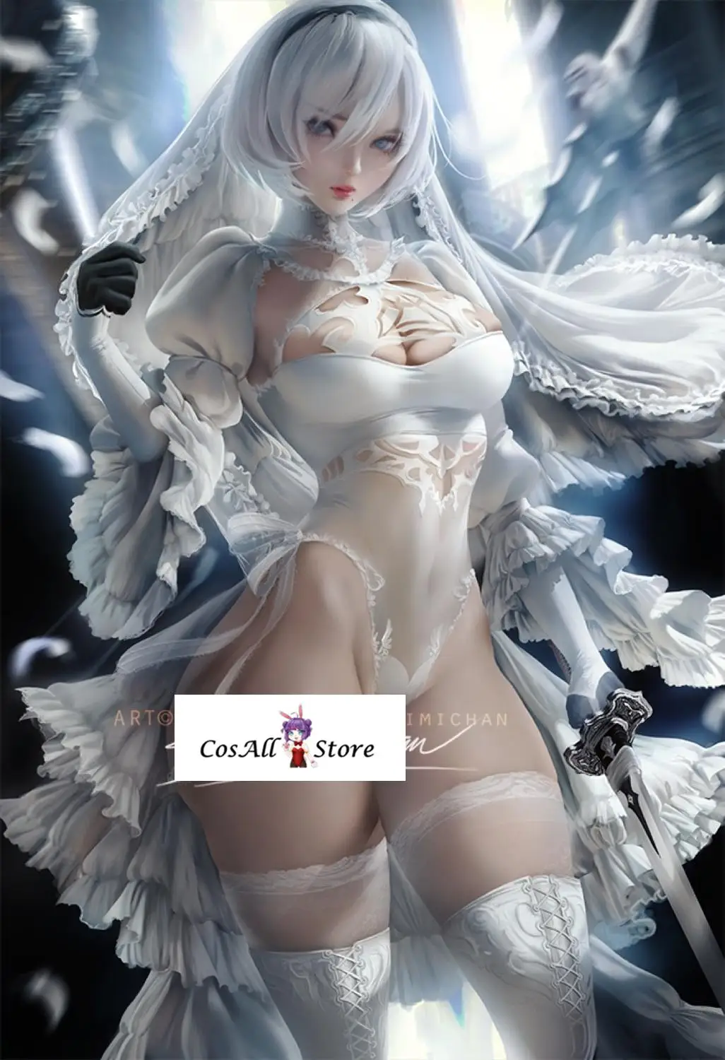 Сделанный на заказ костюм для косплея NieR:Automata s Fanart 2B Косплей Костюм YoRHa No 2 Тип B