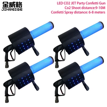 

Free Shipping 4pcs/Lot Led Co2 Dj Gun Magic Confetti LED CO2 Jet Cryo Jet Special Effect Cannon Co2 Confetti Machine
