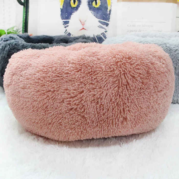 Pet плюшевый пончик Cuddler кошки кровать теплый мягкий утолщенный коврик для собак и щенков Подушка TT-best