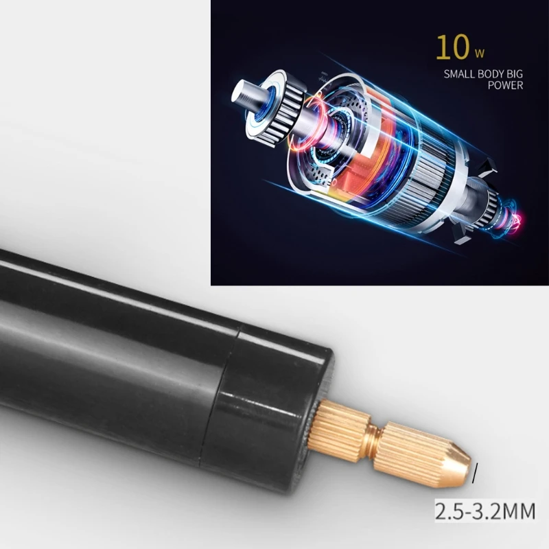 미니 전기 드릴 핸드 헬드 드릴 비트 키트, 에폭시 수지 보석 만들기 나무 공예 도구 5V USB 플러그 스크루 드라이버 도구 키트
