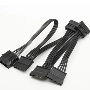 

4pin IDE 1 To 5 SATA 15Pin Accessories Professional Hard Drive Practical Power Supply PC Computer Easy Apply Splitter Cable