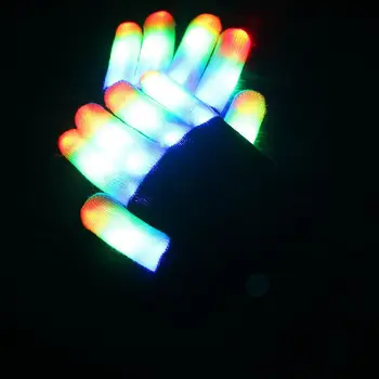 

Funny LED Light Gloves Half Finger Lighting Electro Rave Party Dance Skeleton Lighting Christmas Gift