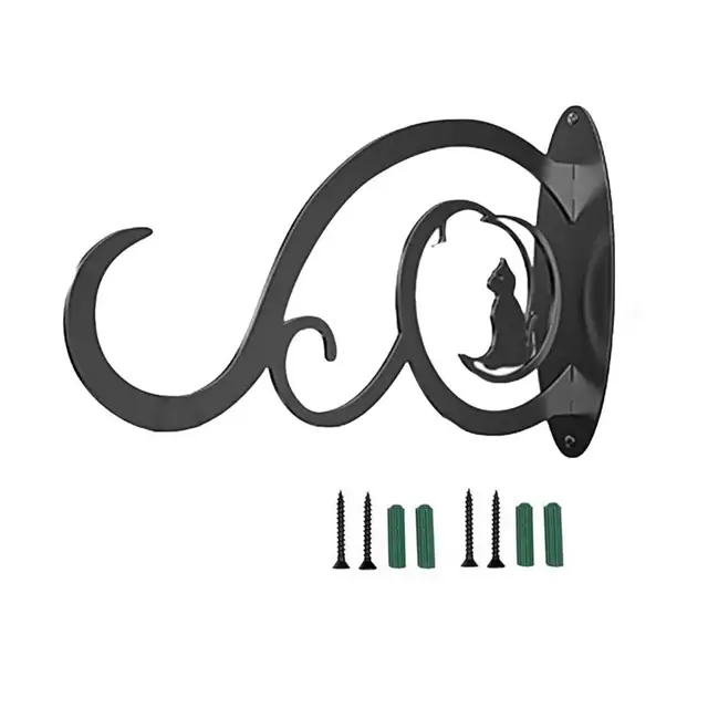 Függő Növények Tartó Hold Európai Stílusú Fali Horog Kovácsoltvas Vintage Finom Virág Edény Fal Ültető Erkélyre - Image 4