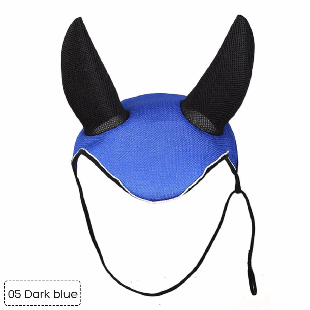Horse Care Horse Riding Breathable Meshed Horse Ear Cover Equestrian Horse Equipment Fly Mask Bonnet Net Ear Masks Protector 4